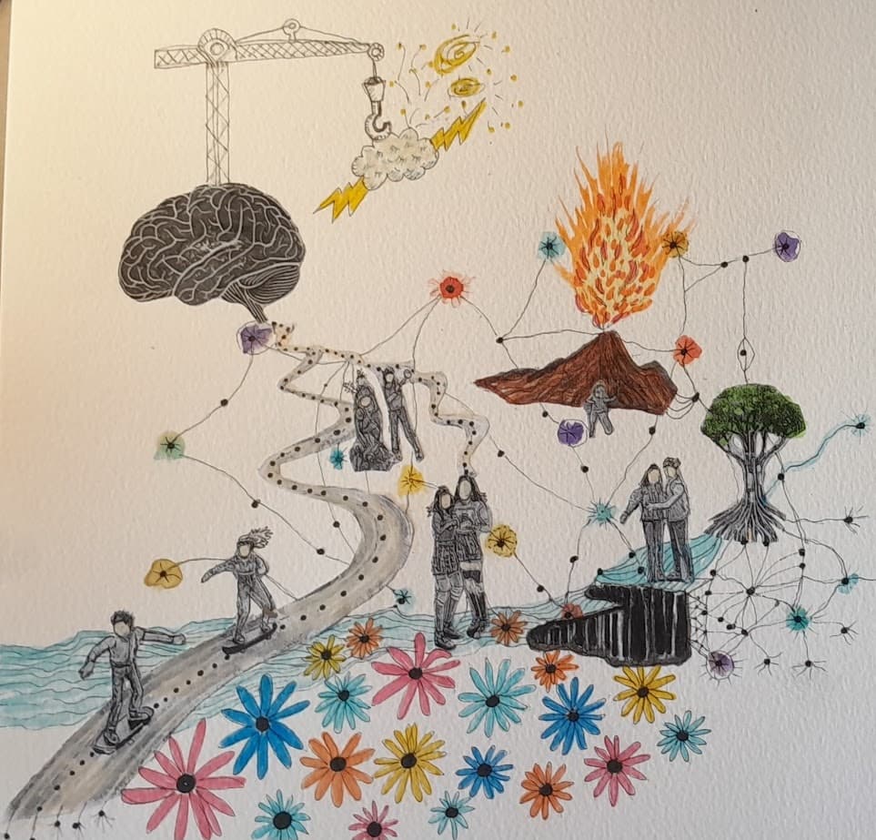Adolescentes — ilustración original de Bárbara Gutiérrez