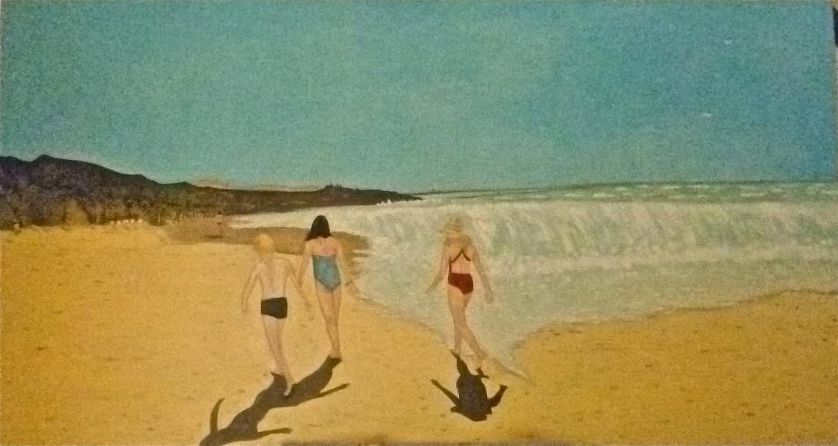 Playa — ilustración original de Bárbara Gutiérrez