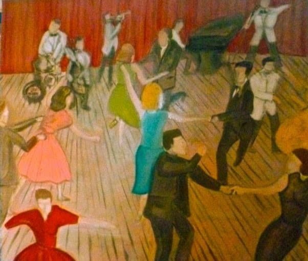Salón — ilustración original de Bárbara Gutiérrez