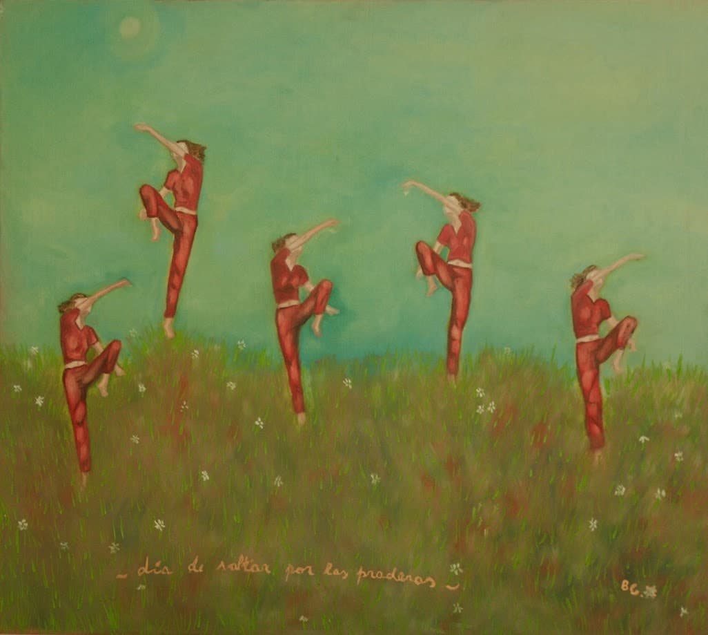 Día de saltar por las praderas — pintura de Bárbara Gutiérrez