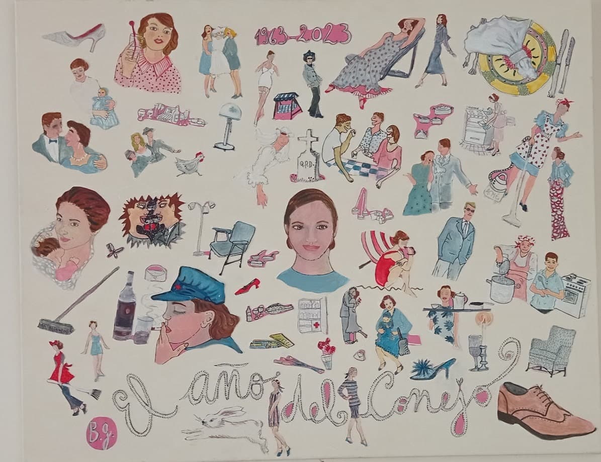 El año del conejo — pintura de Bárbara Gutiérrez