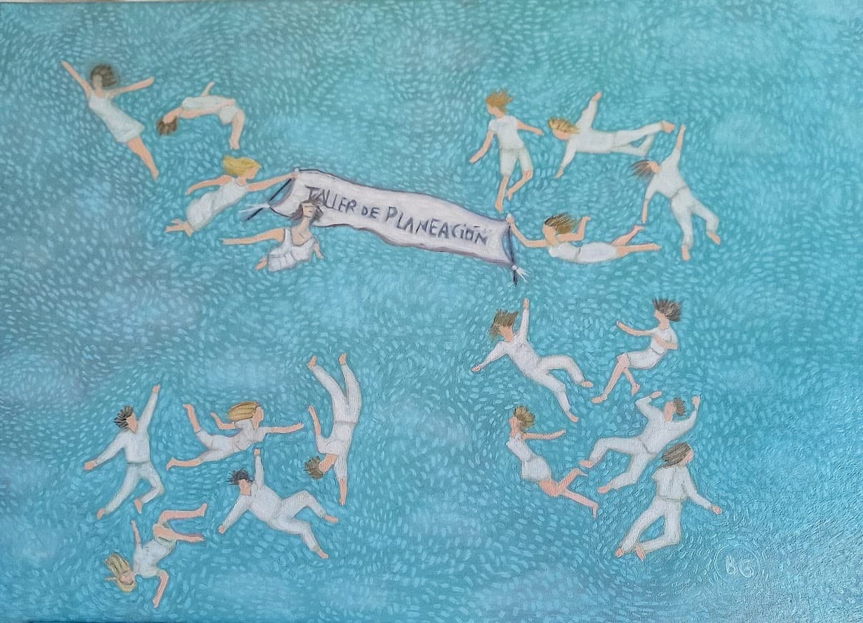 Lo que vendrá — pintura de Bárbara Gutiérrez, Óleo sobre tela