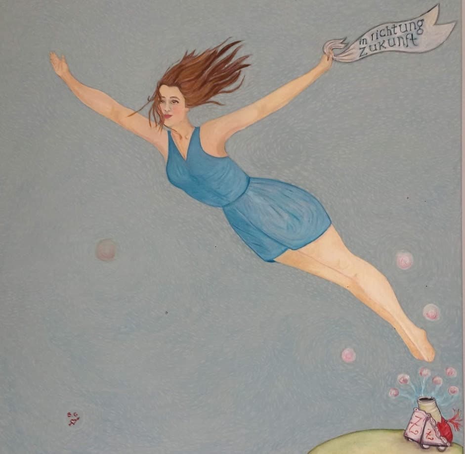 Zukunft — pintura de Bárbara Gutiérrez, Óleo sobre tela